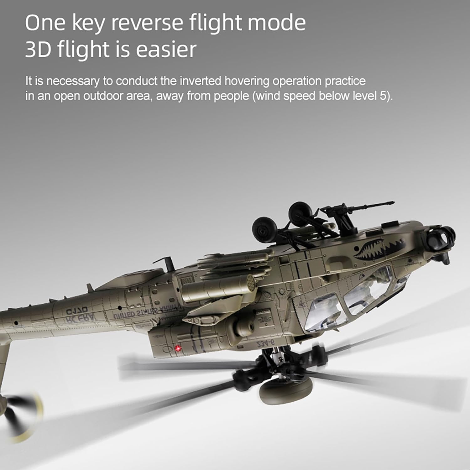 Drone Shahed Rc - 310MM 6CH C170 AH-64D Remote Control