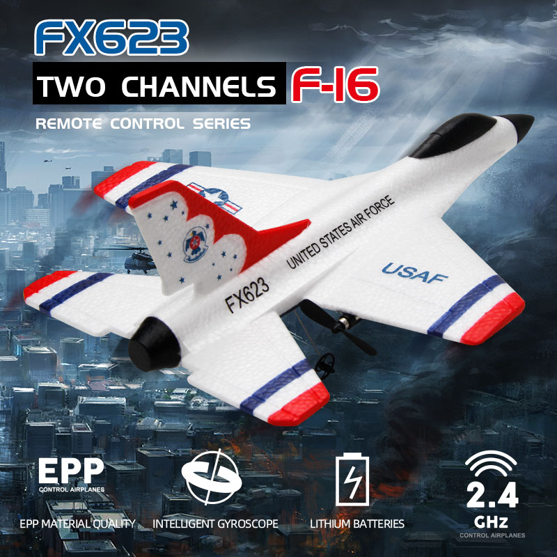 Rc Wing Glider - New Fx623/F16 RC Airplane Two Channel