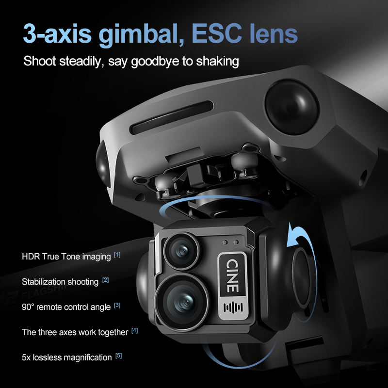 8K 3 Axis Gimbal Brushless 7.2 - Drone Rc With Screen ulasan dan harga