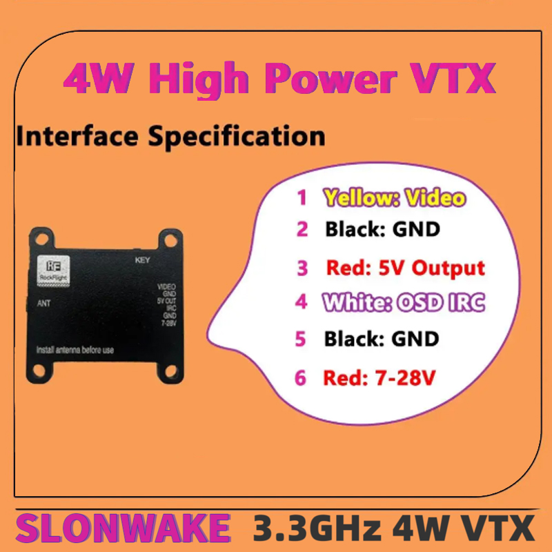 SLONWAKE FPV 3.3G 16CH 4000mW  - Rc Transmitter ulasan dan harga