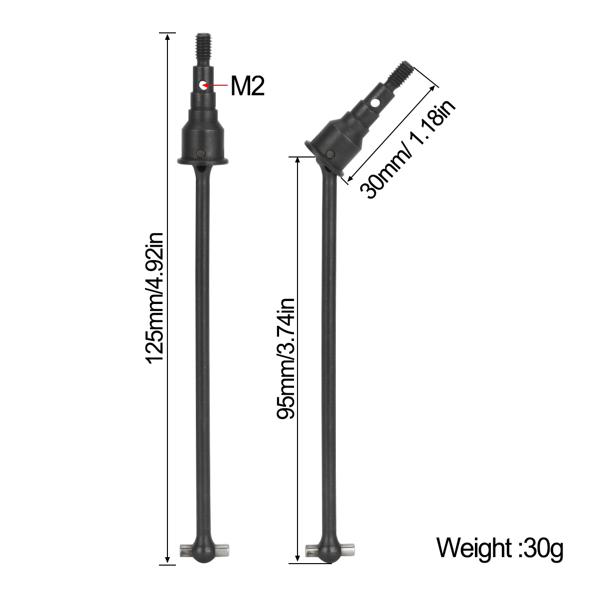 2Pcs Hard Steel Front Rear CVD - Rc Crawler Axle Parts ulasan dan harga