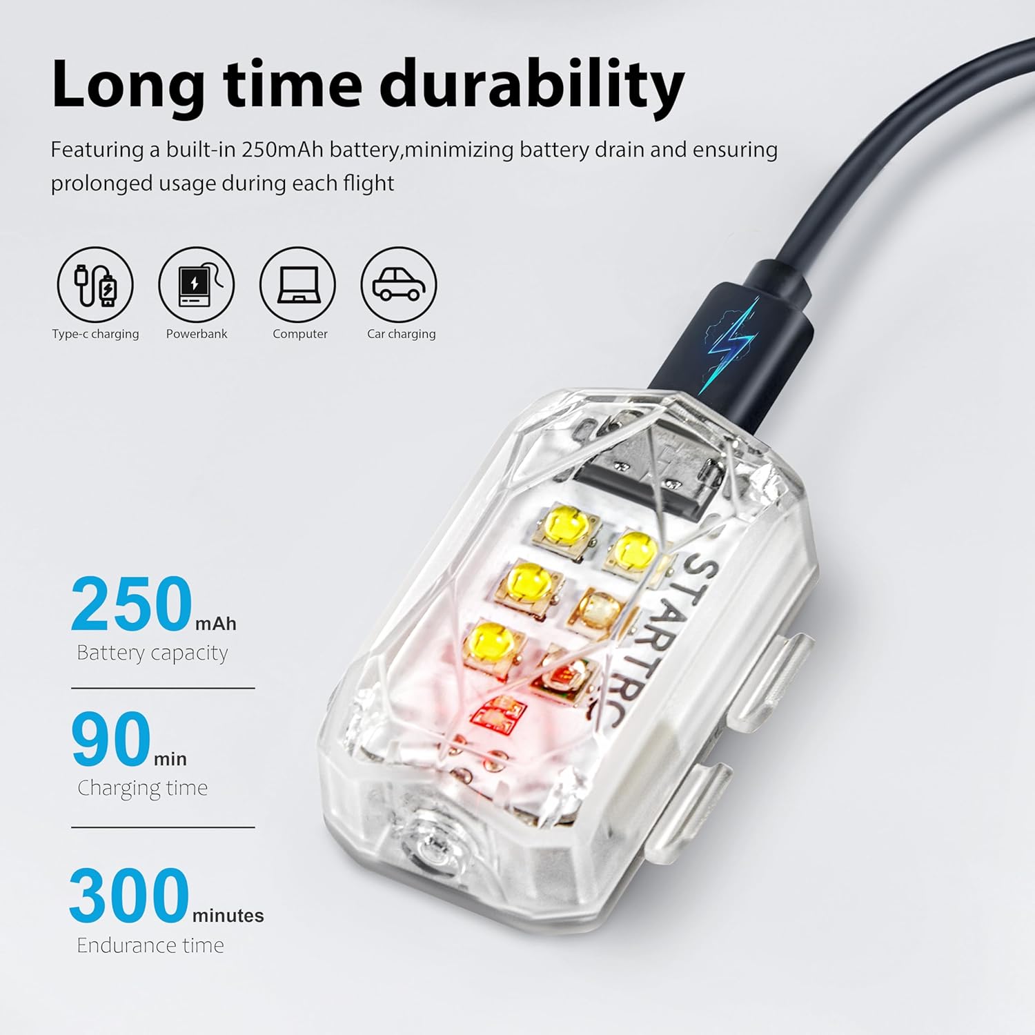 STARTRC Drone Strobe Light Ant - Drone Lidi Rc ulasan dan harga