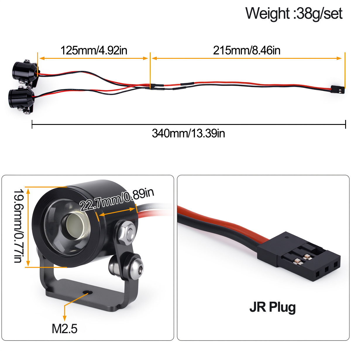 RC Car LED Light Headlight Spo - Drone Lidi Rc ulasan dan harga