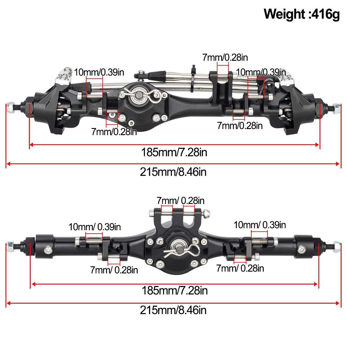 CNC Aluminum Front Rear F10T S - Rc Crawler Axle Parts ulasan dan harga