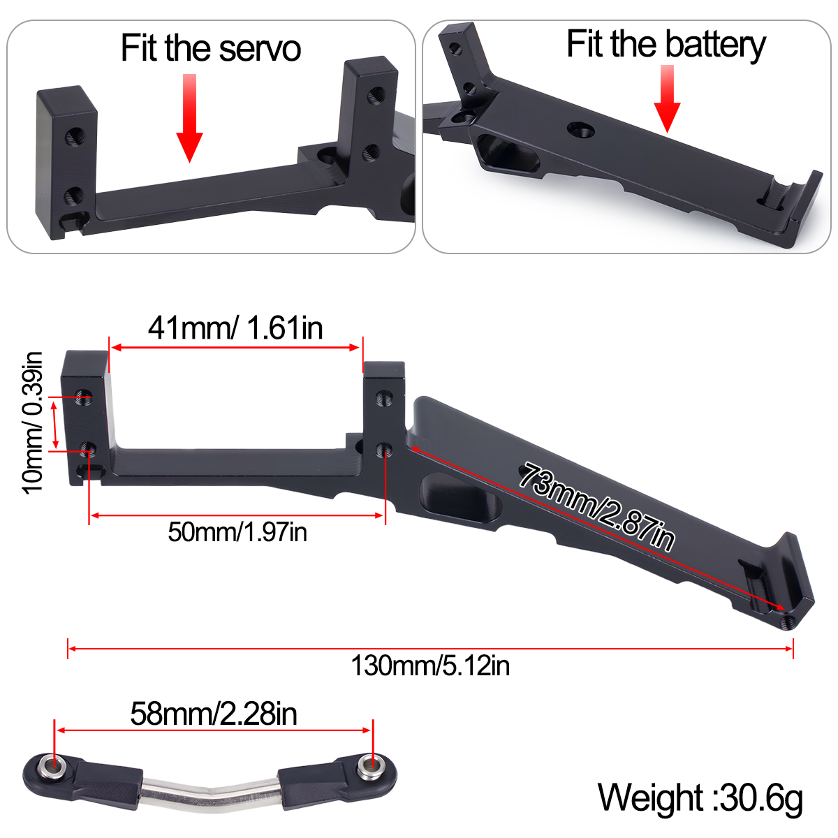 1Pcs Aluminum Alloy Servo and  - Rc Crawler Axle Parts ulasan dan harga
