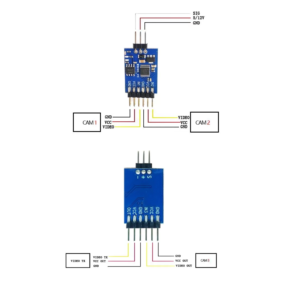 5.8G 3 Channel Video Switcher  - Rc Airplane Drone ulasan dan harga