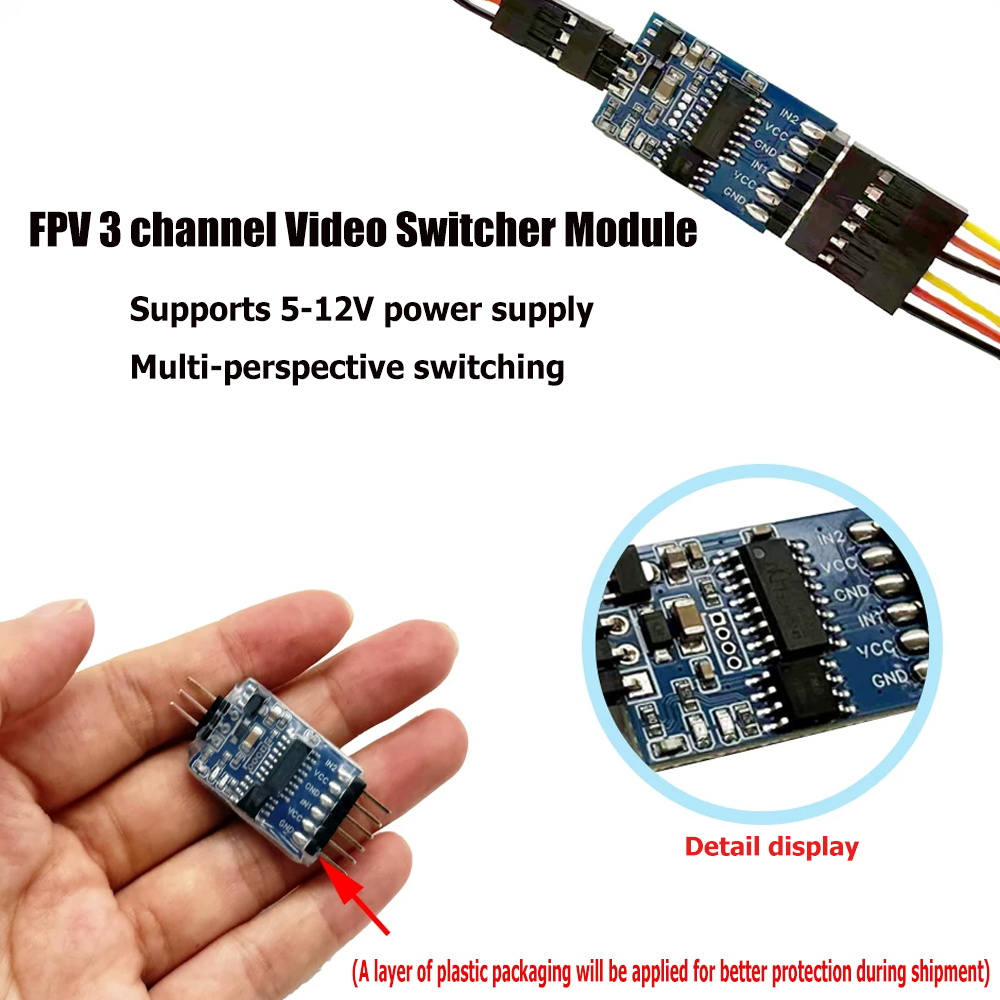 5.8G 3 Channel Video Switcher  - Rc Airplane Drone ulasan dan harga