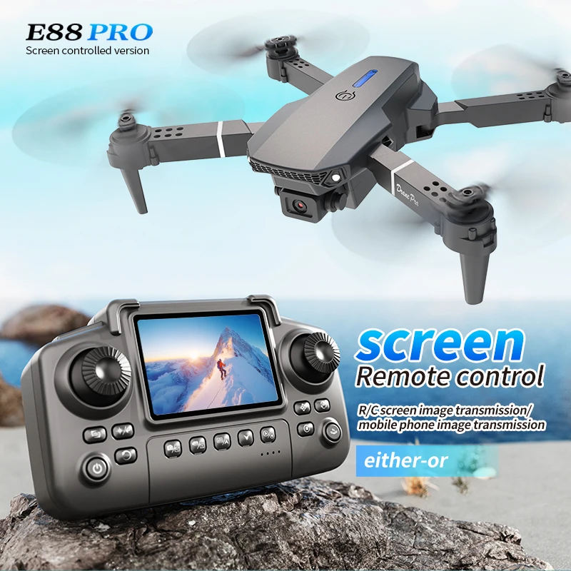 Professional E88 PRO Drone wit - Drone Rc Pro ulasan dan harga