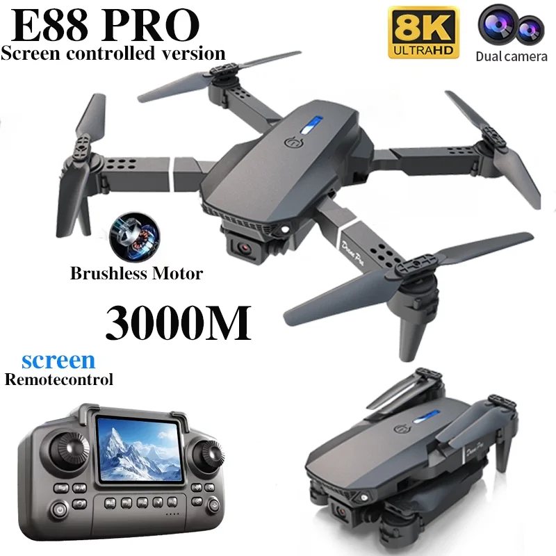 Professional E88 PRO Drone wit - Drone Rc Pro ulasan dan harga