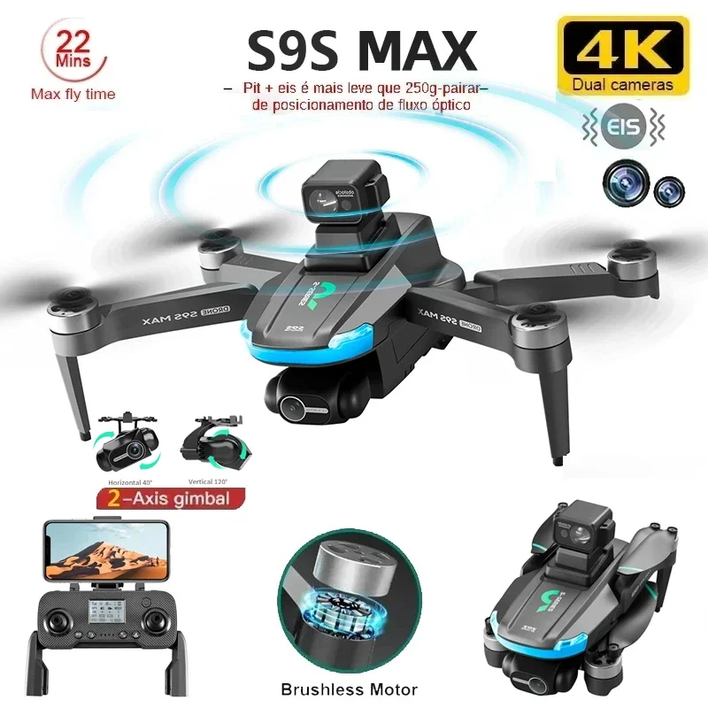 NEW S9S MAX MINI Drone 4K 2-Ax - Drone Rc With Screen ulasan dan harga