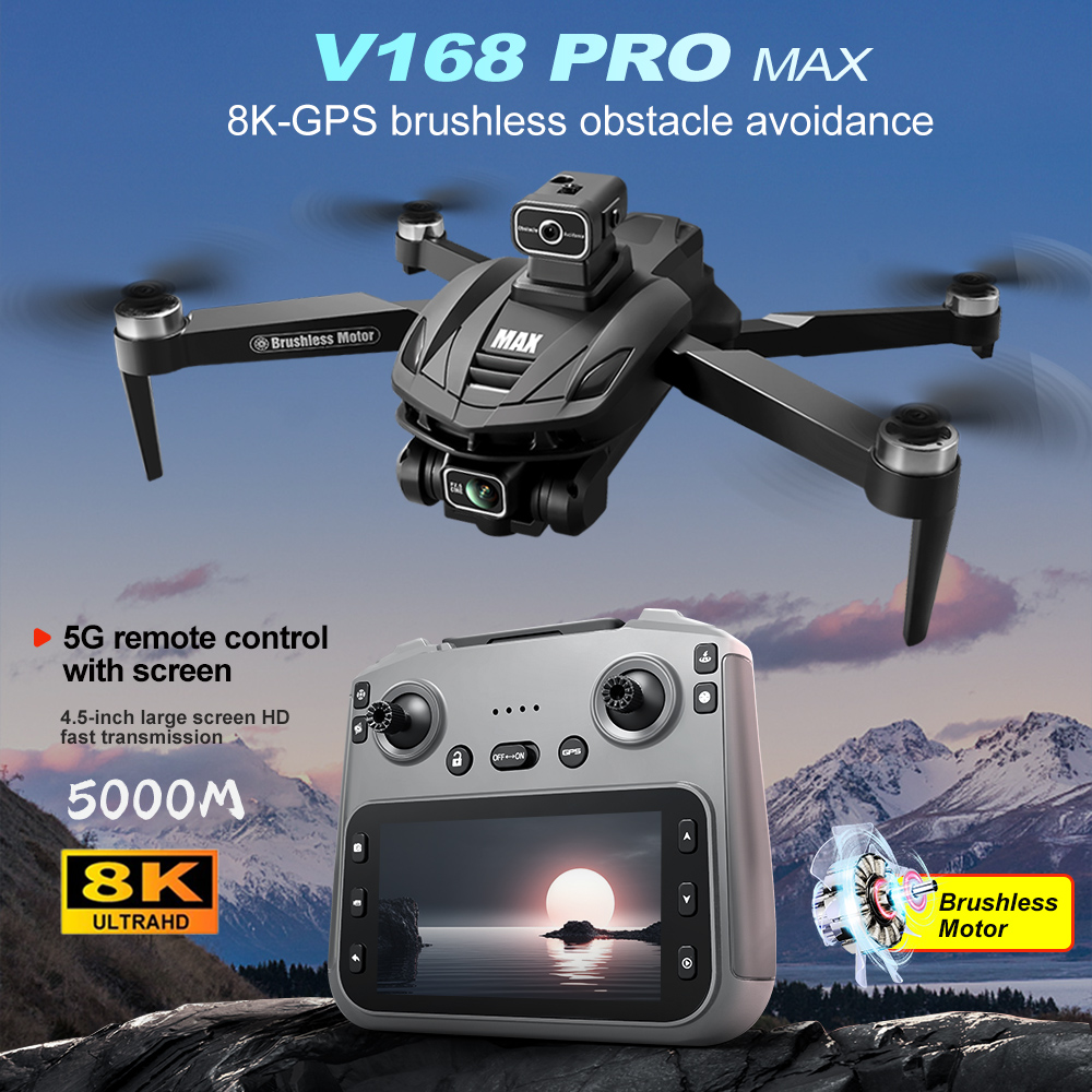 V168 PRO Max GPS Drone 8K Prof - Drone Rc Pro ulasan dan harga
