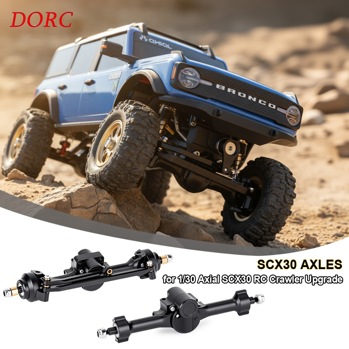 SCX30 1/30 +5mm Aluminum Front - Rc Crawler Axle Parts ulasan dan harga