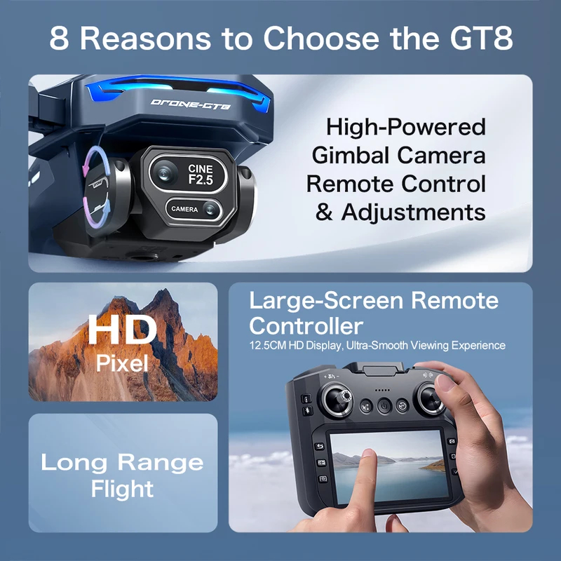 2026New GT8 Drone 8K Professio - Drone Gt8 Rc ulasan dan harga