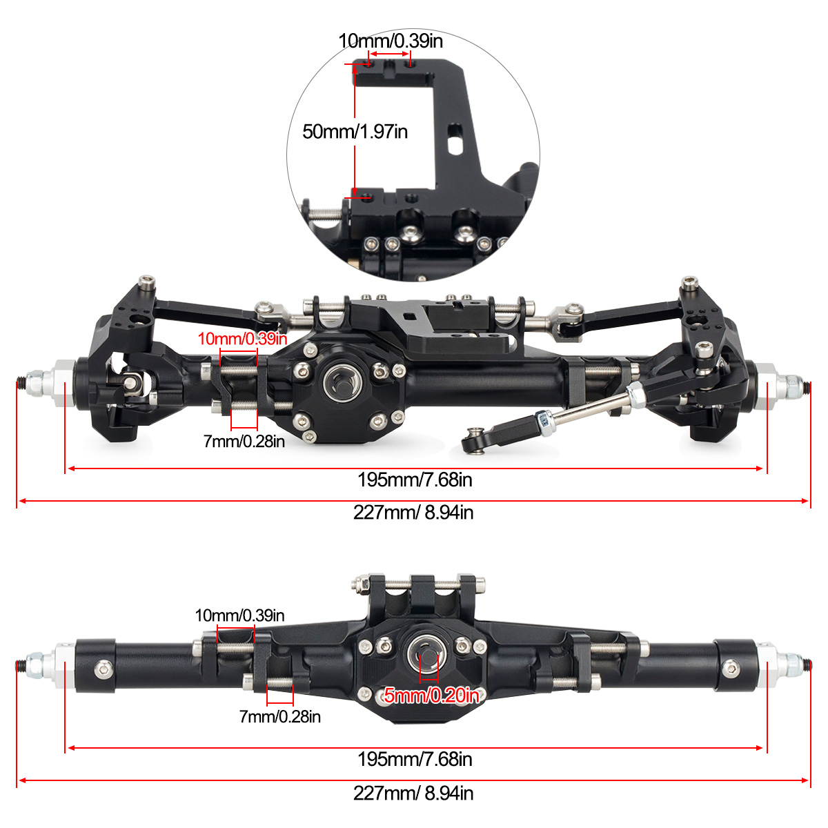 CNC Aluminum Front Rear Straig - Rc Crawler Axle Parts ulasan dan harga