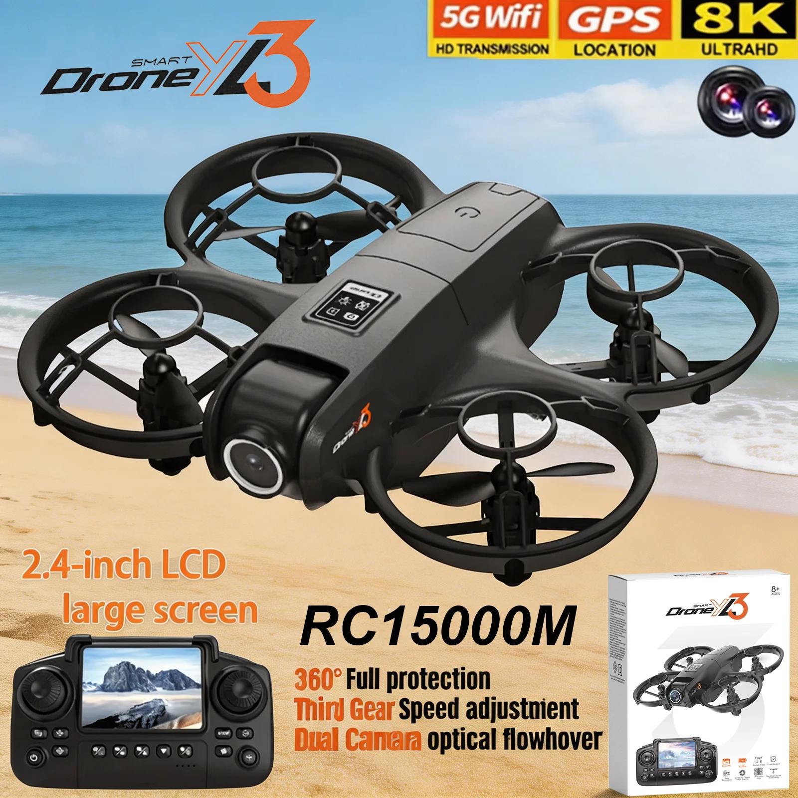 New YL3 RC Drone 8K 1080P Wide - Drone Rc Dji ulasan dan harga