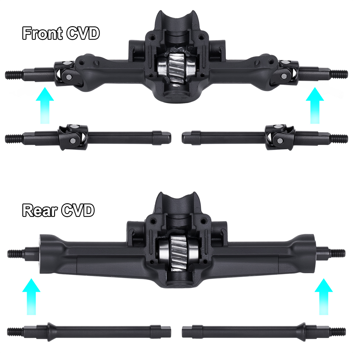 4Pcs Steel Front Rear Axle CVD - Rc Crawler Axle Parts ulasan dan harga