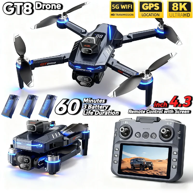 LSRC GT8 Foldable RC Drone Dua - Drone Gt8 Rc ulasan dan harga
